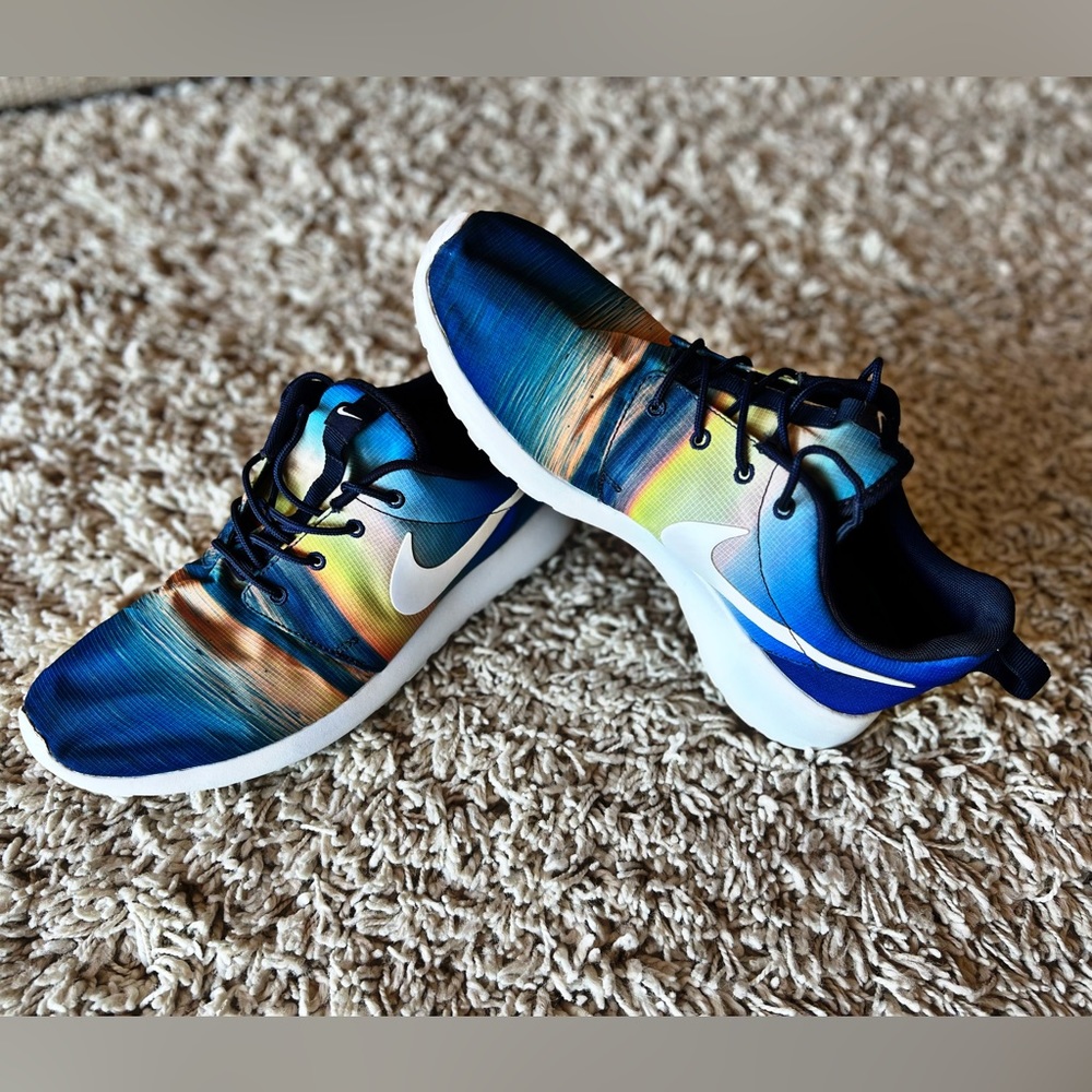 2014 Rare Nike Roshe Run Print Santa Monica 511881-415 Sunrise